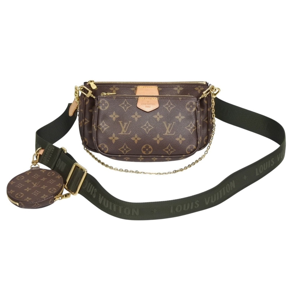 LOUIS VUITTON Monogram Multipochette Accessoires Khaki Green Shoulder Bag